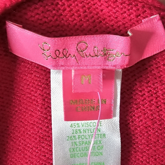 LILLY PULITZER LIZONA SWEATER SKIRT PENCIL STYLE KNIT POINSETTIA - Picture 5 of 8